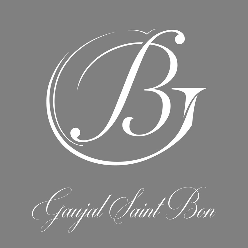 Création du logo Gaujal Saint Bon - Château de Pinet - version blanc