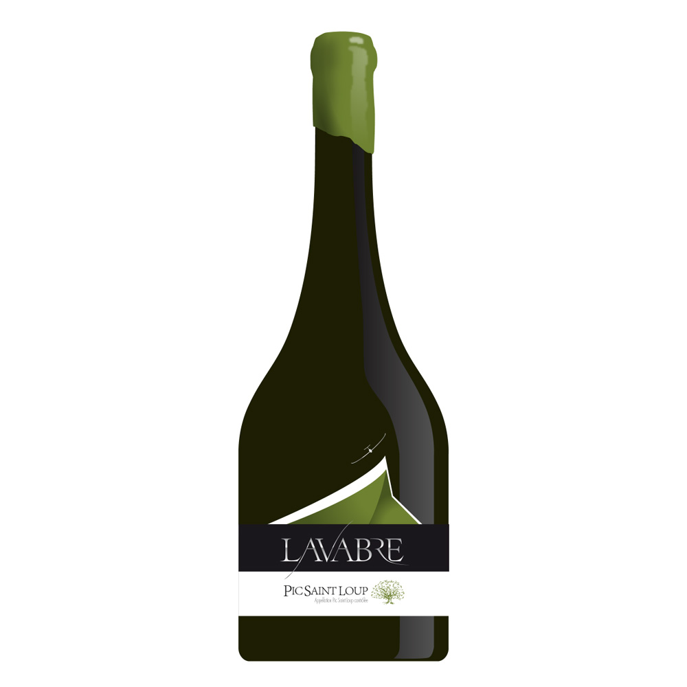 Le design moderne de l'étiquette de vin - Pic Saint Loup - Domaine de Lavabre