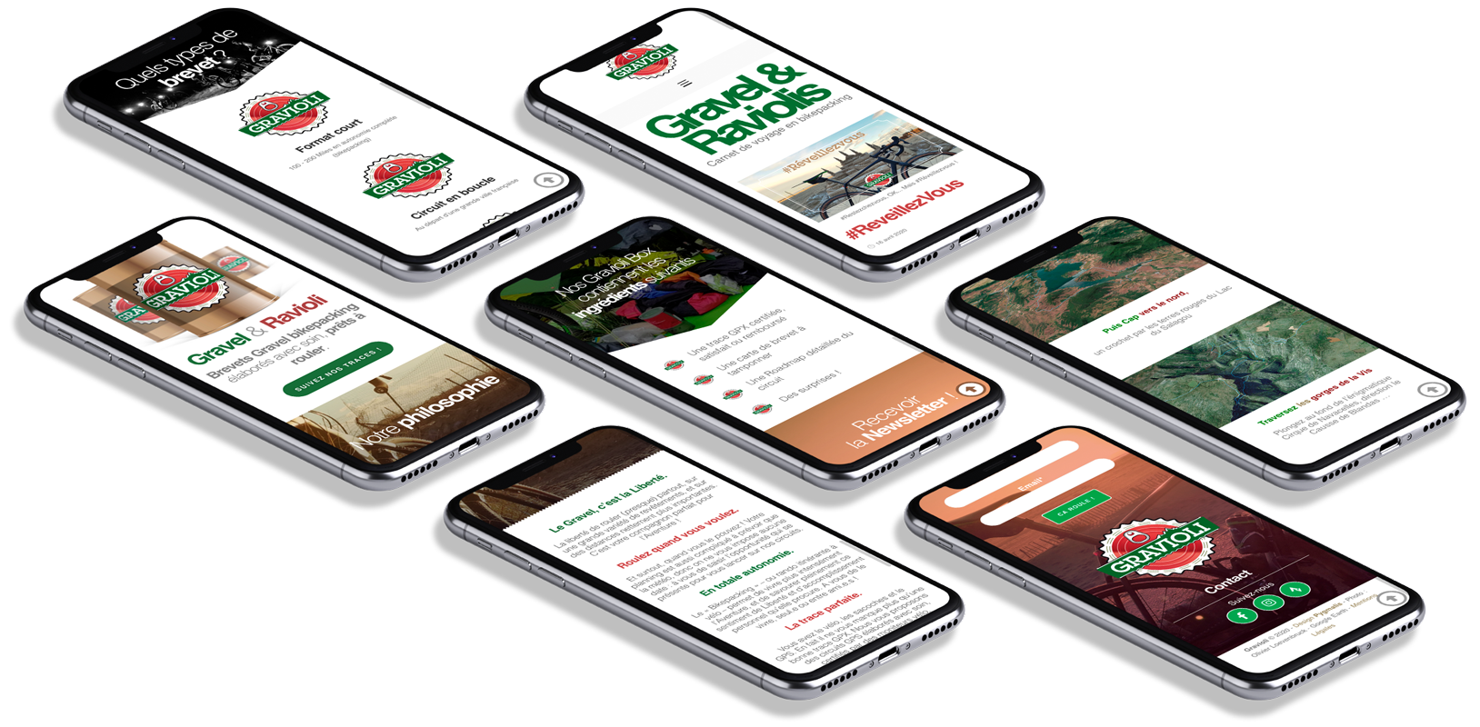 webdesign mobile avec le CMS wordpress pour un guide gravel entre tourisme et sport en nature
